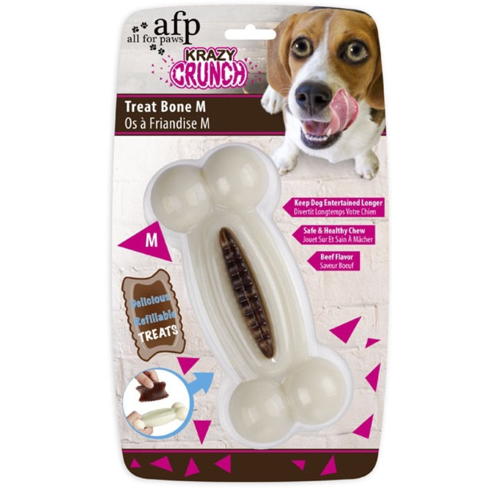 All For Paws Krazy Crunch Treat Bone Dog Toy
