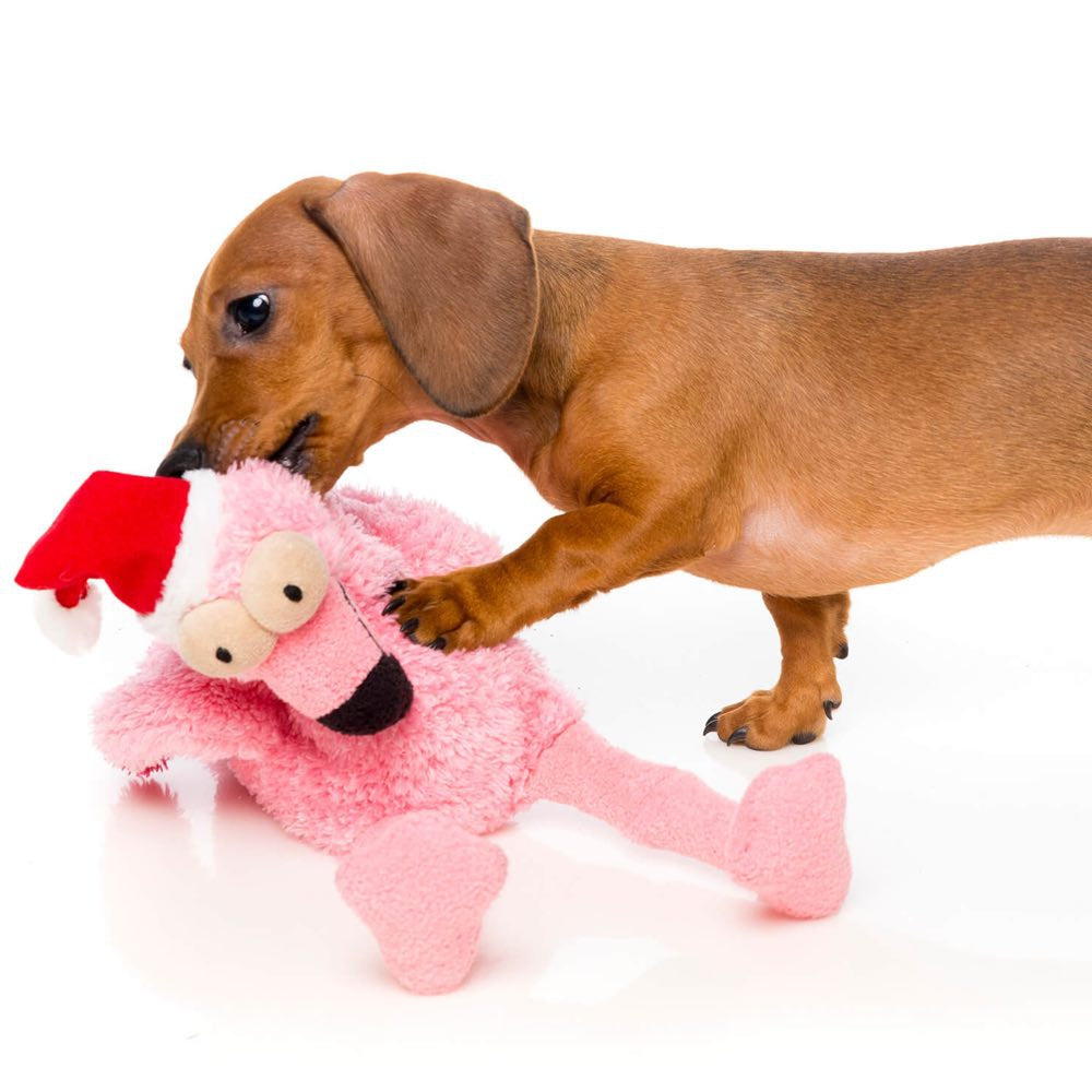 FuzzYard X'mas Flo The Flamingo Plush Dog Toy
