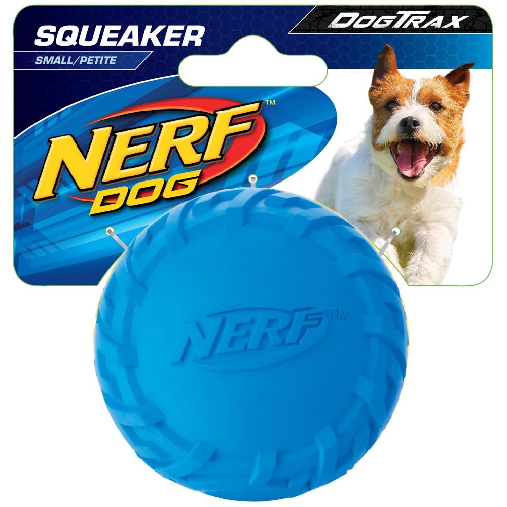 Nerf Dog DogTrax Tire Squeak Ball Dog Toy (Small)