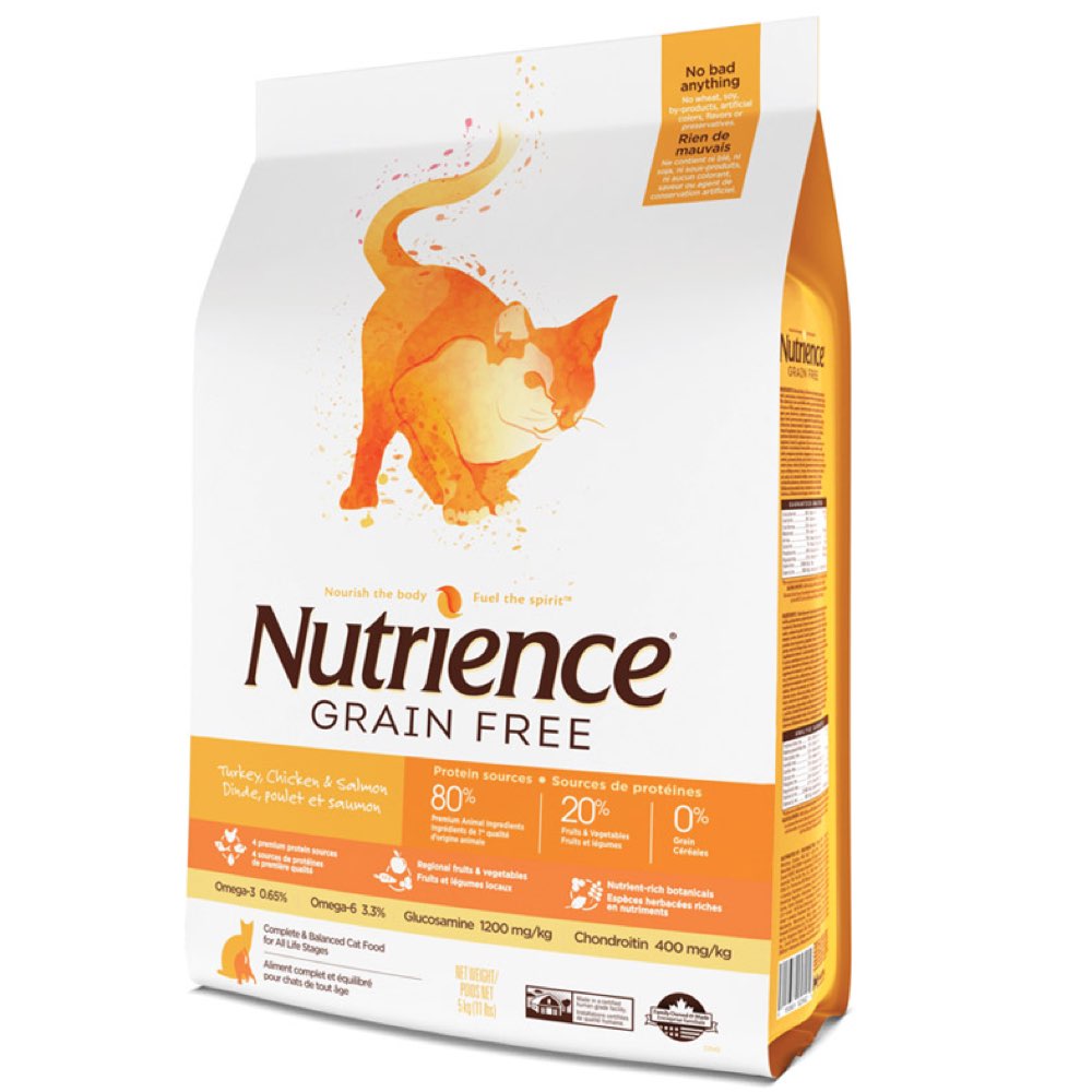 "SAVE $8.10: Nutrience Grain Free Turkey, Chicken & Herring Formula Dry Cat Food"