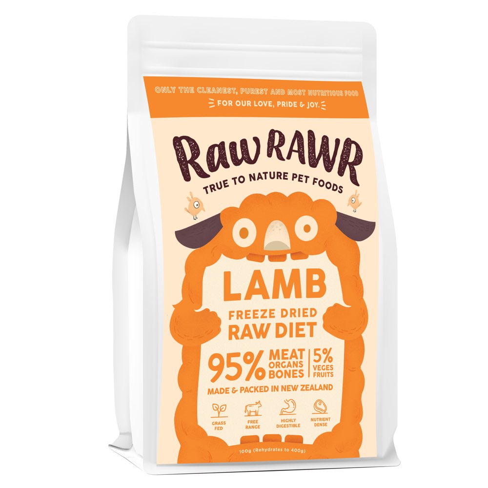 Raw Rawr Balanced Diet Lamb Freeze-Dried Raw Cat & Dog Food 400g