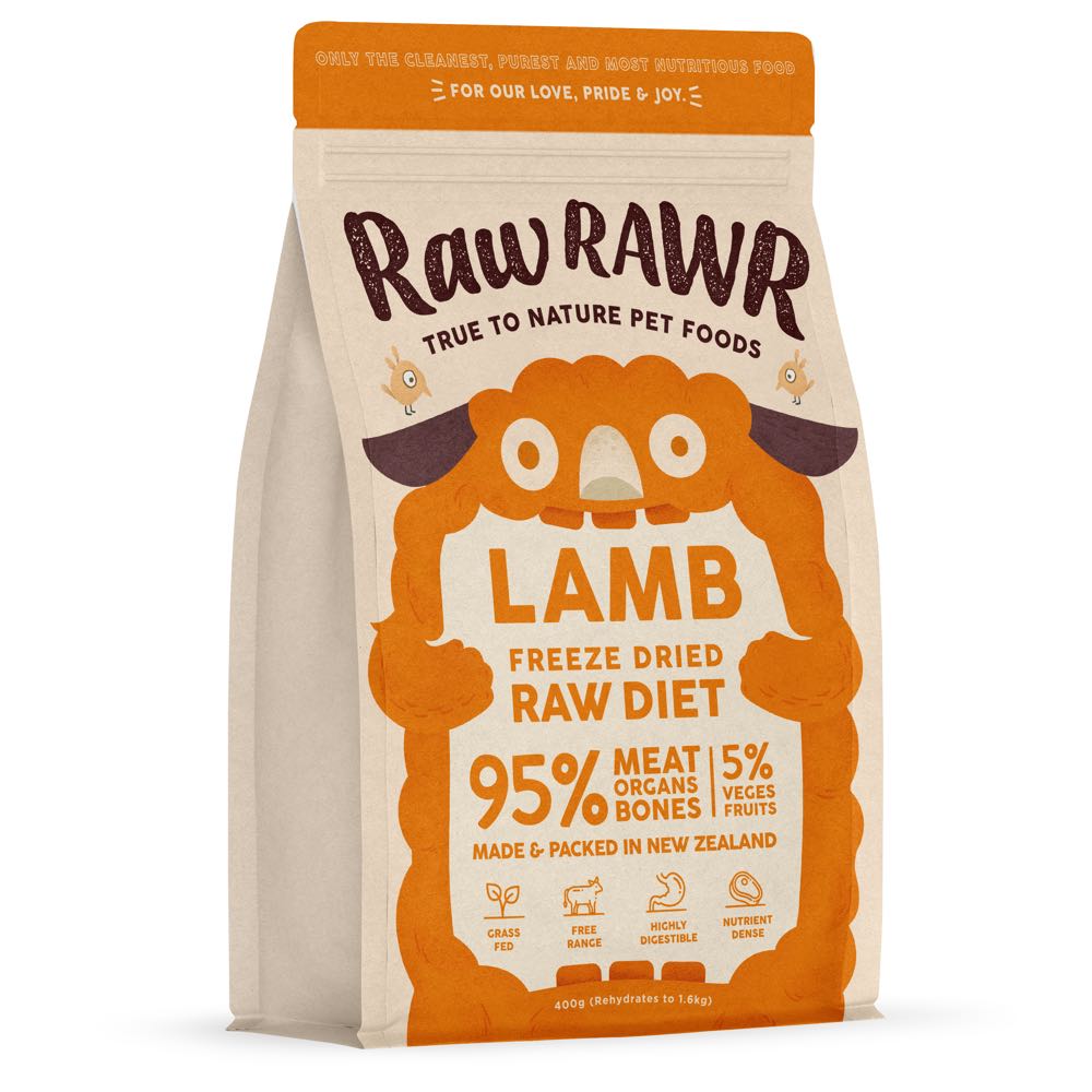 Raw Rawr Balanced Diet Lamb Freeze-Dried Raw Cat & Dog Food 400g