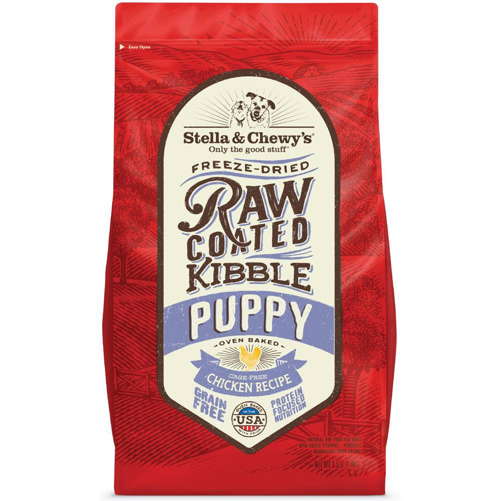 'FREE DENTAL TREATS': Stella & Chewy's Freeze-Dried Raw Coated Kibble Chicken Puppy Grain-Free Dry Dog Food