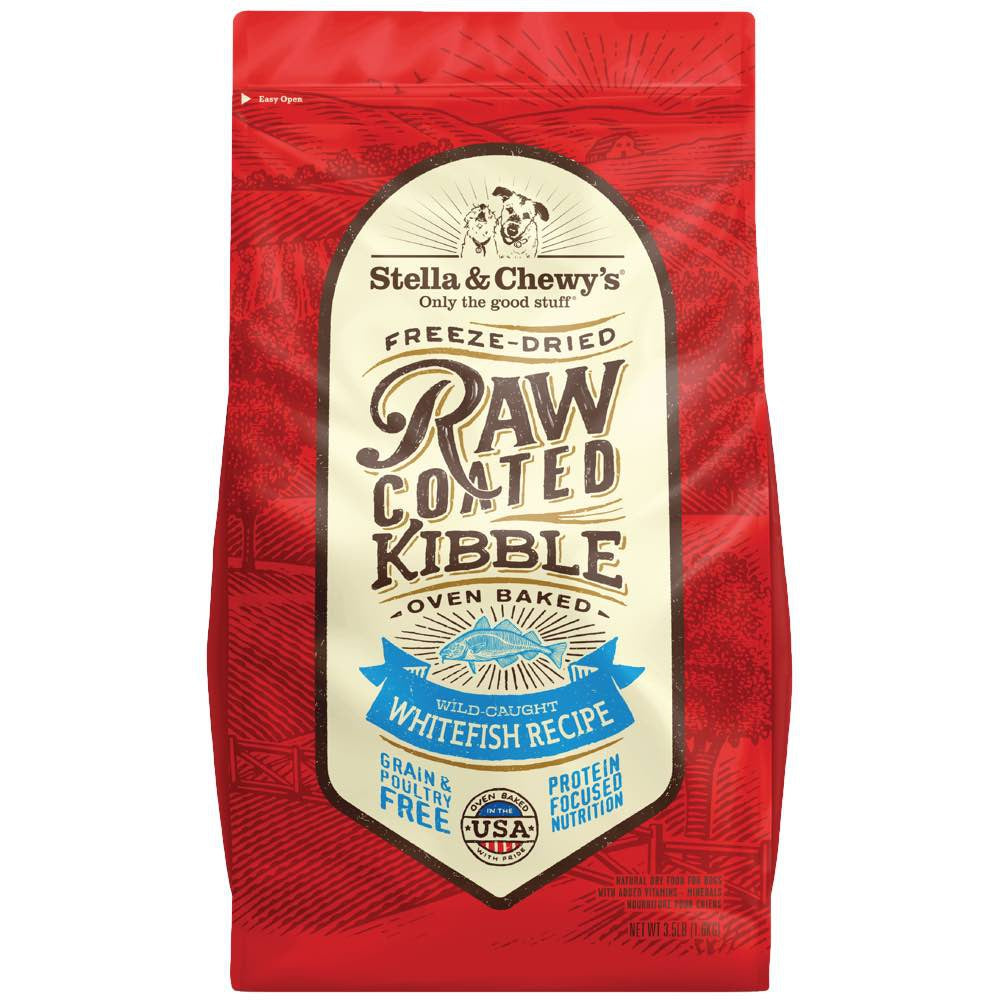 'FREE DENTAL TREATS': Stella & Chewy's Freeze-Dried Raw Coated Kibble Whitefish Grain-Free Dry Dog Food