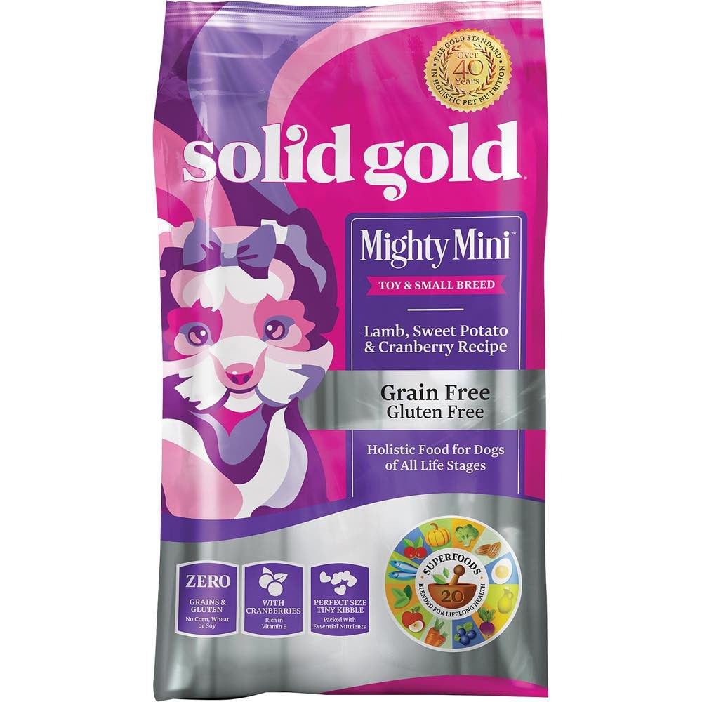 "Solid Gold Mighty Mini Lamb, Sweet Potato & Cranberry Grain Free Dry Dog Food"