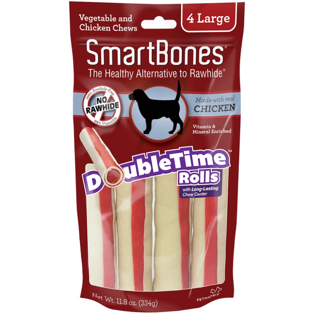 10% OFF: SmartBones DoubleTime Rolls Chicken Dog Chews 4pc