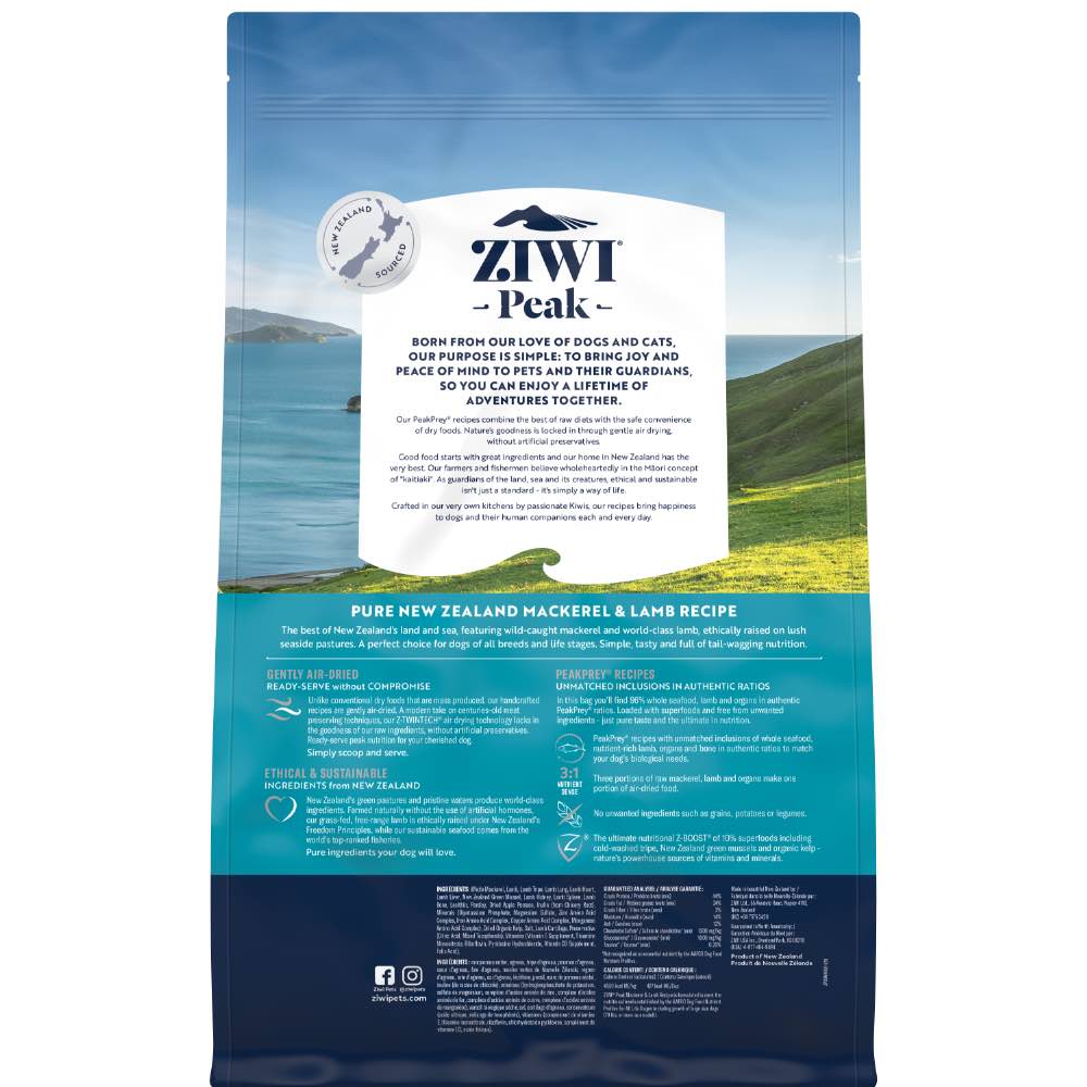 25% OFF: Ziwi Peak Air-Dried Mackerel & Lamb Dog Food