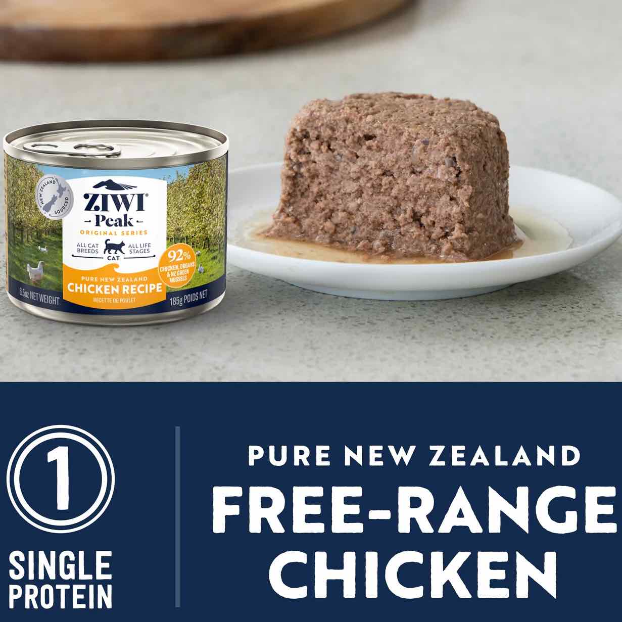 20% OFF: Ziwi Peak Chicken Grain-Free Canned Cat Food 185g