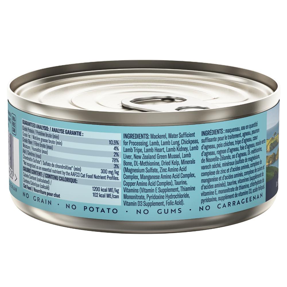 20% OFF: Ziwi Peak Mackerel & Lamb Grain-Free Canned Cat Food 85g